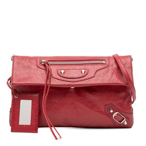 Pre-Loved Balenciaga Lambskin Motocross Classic Envelope Crossbody